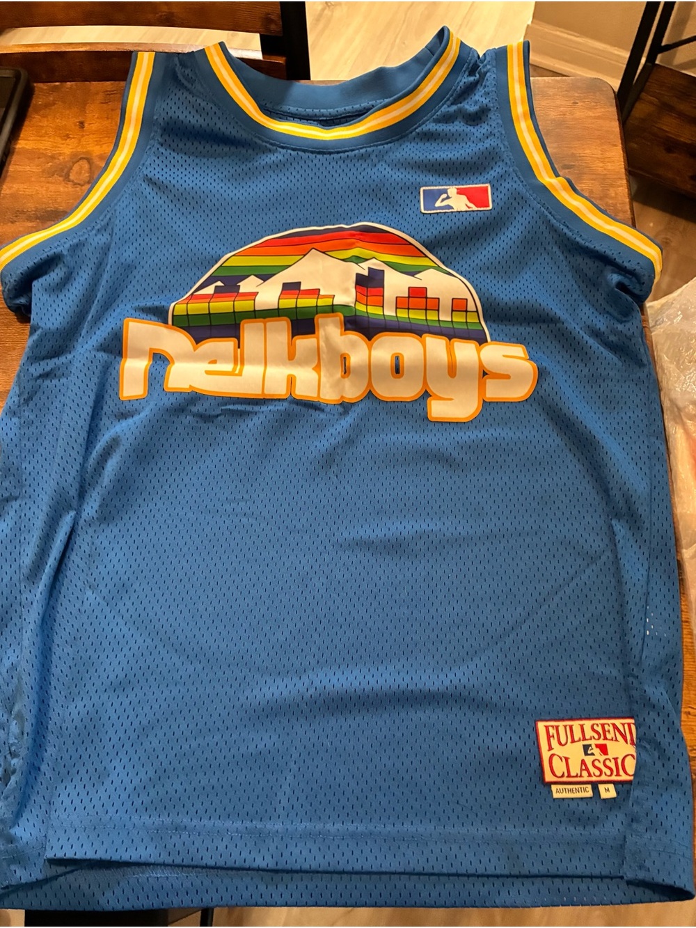 Nellkboys Blue Retro Basketball Jersey by